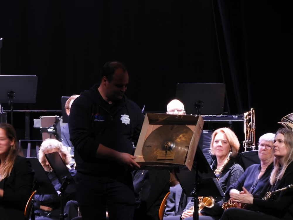 Een muzikaal presentje tijdens het concert in Gescher